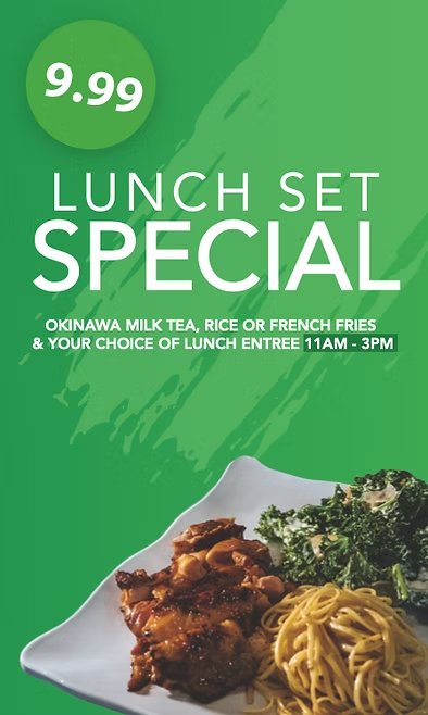 Lunch Set Special — $9.99